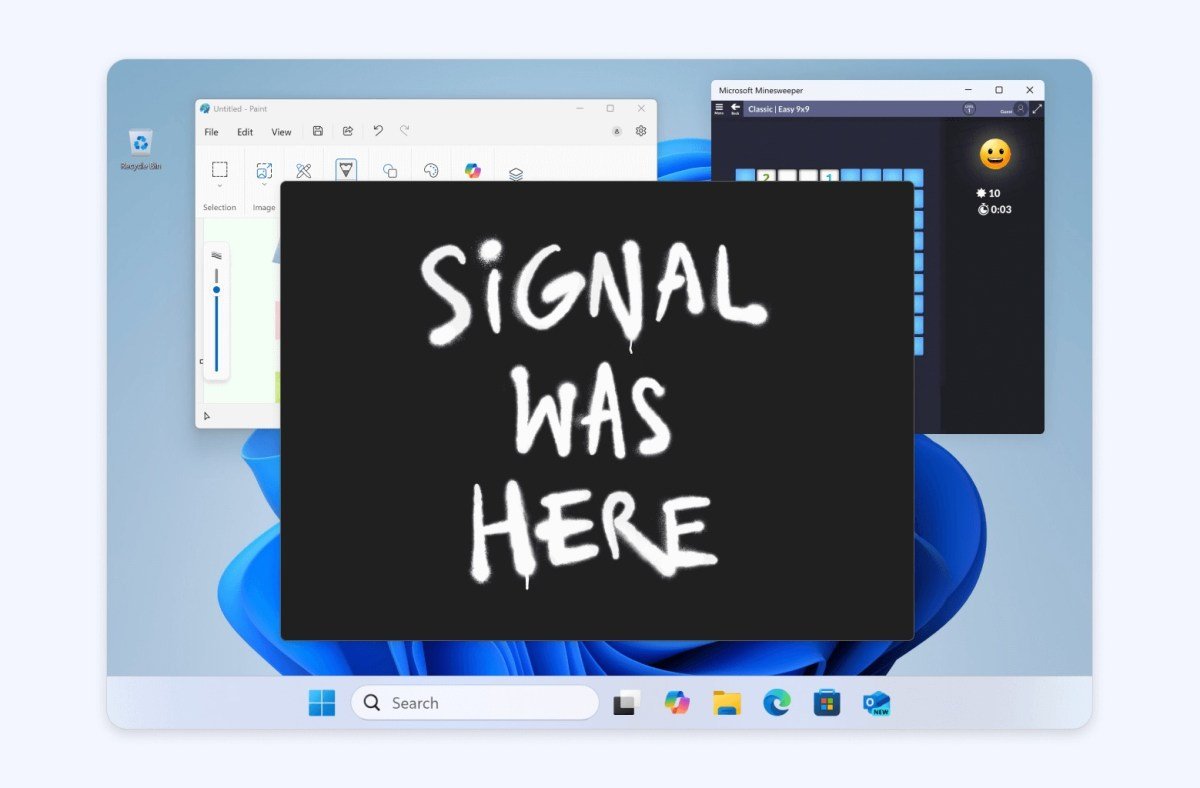 Atualização do Signal para Windows impede capturas de tela de chats